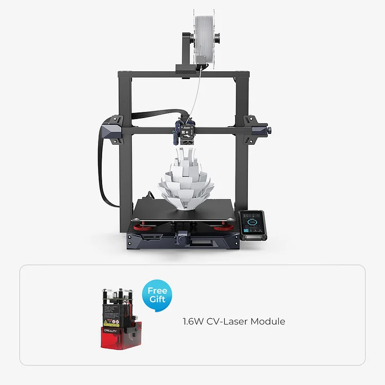 Ender-3 S1 Plus 3D Printer with 1.6W Laser Module