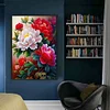 Bead Embroidery - Partial Printed 9CT Peony Cross Stitch Kit(71x50 CM)