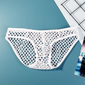 Men's Sexy Low Waist Mesh Breathable Hollow Panties