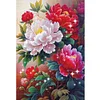 Bead Embroidery - Partial Printed 9CT Peony Cross Stitch Kit(71x50 CM)