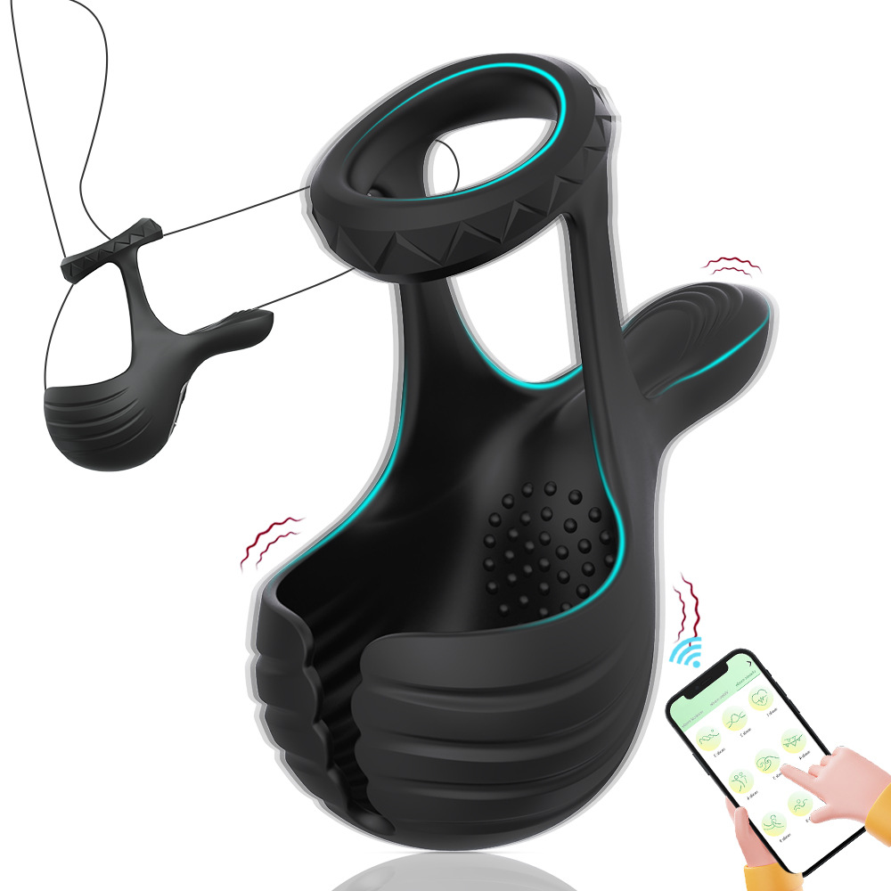 Advanced App-Controlled Vibrating Penis Ring & Testicle Massager