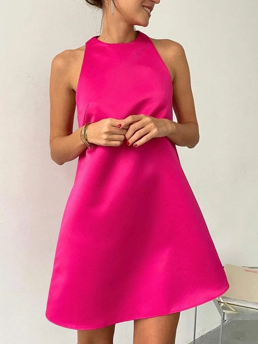 Round Neck Sleeveless A-Line Gown Delicate Lace Top & Tulle Skirt with Bow Belt for Special Occasions