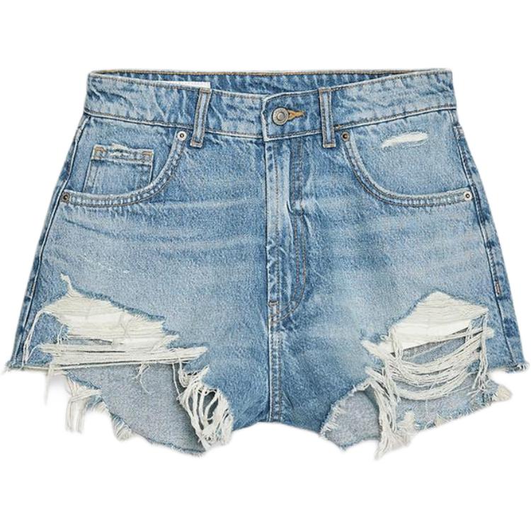 ZARA Trf Denim Shorts Women's Blue