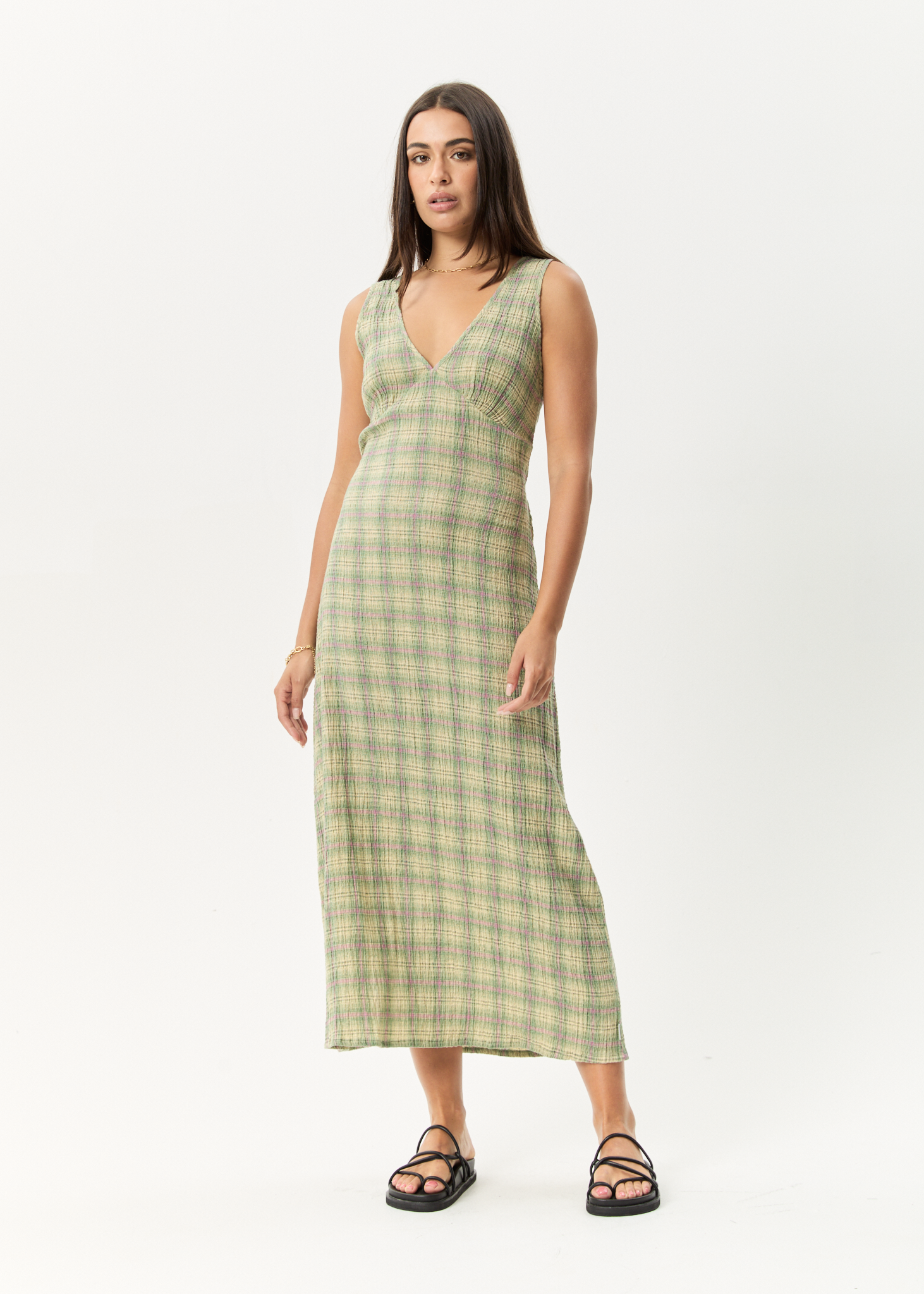 Seersucker Maxi Dress