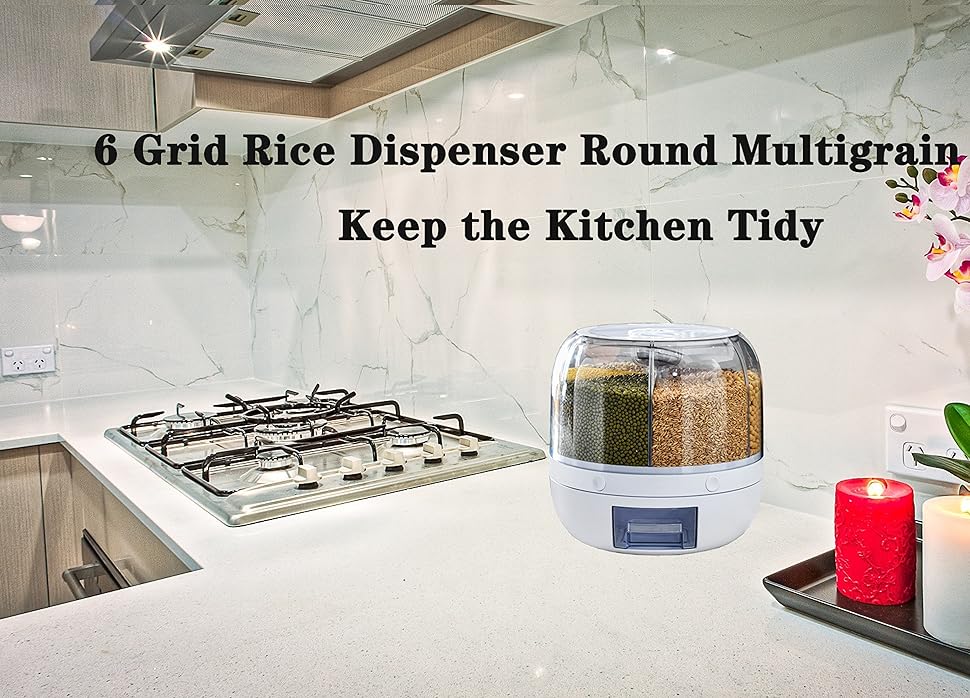 rotating dry food dispenser whole grain dispenser white cereal dispenser