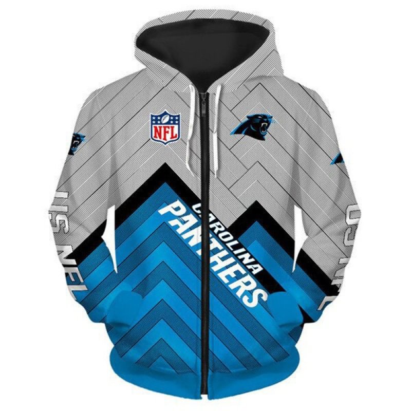 Carolina Panthers NFL Team Zipper Hoodie
