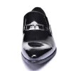 Men's Black Evening Patent Leather Dress Shoes with Tuxedo