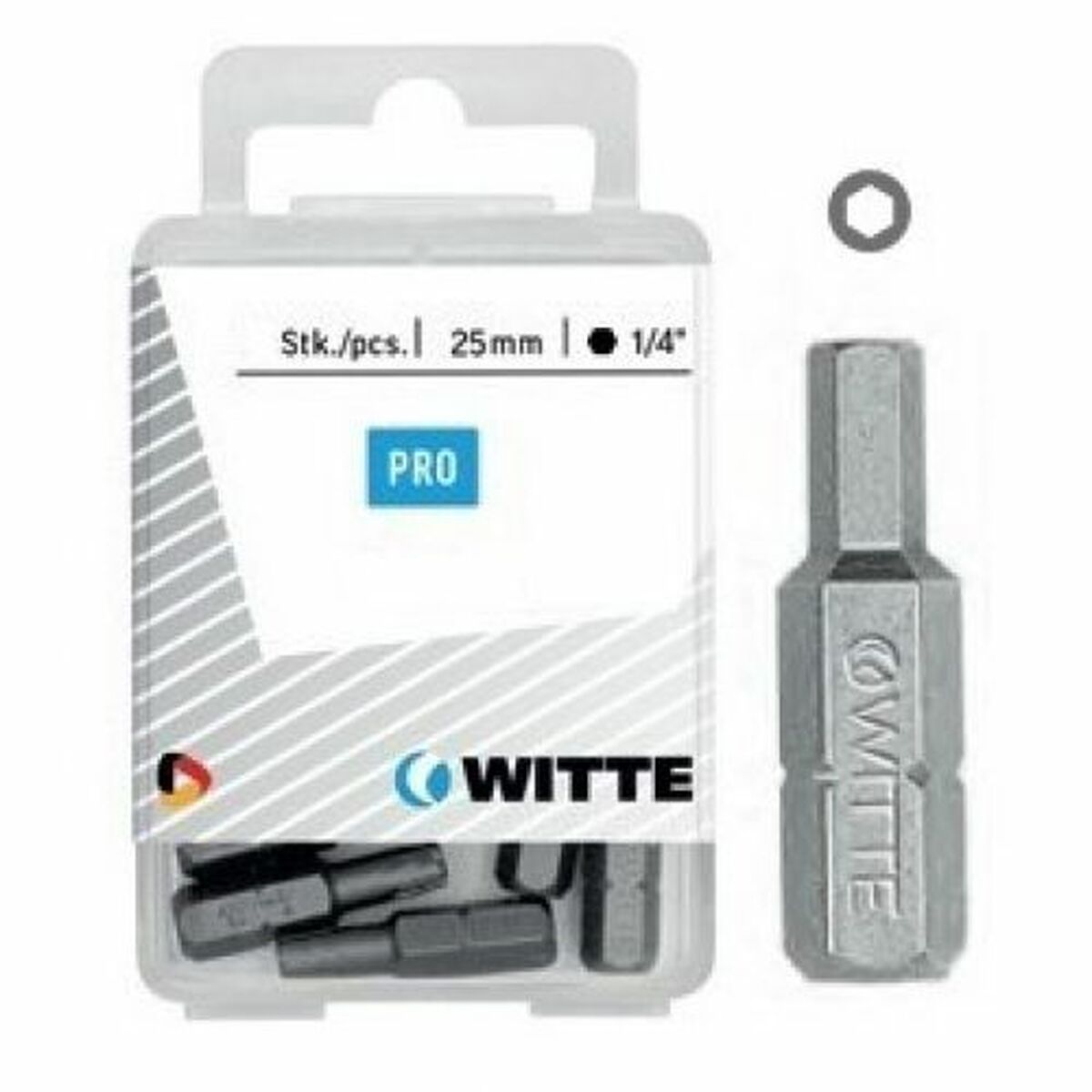 Bit set WITTE Hex Hexagonal 10 Units 10 Pieces