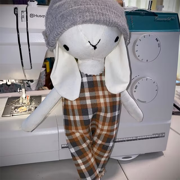 Memory Rabbit doll Sewing Templates Set & With Instructions