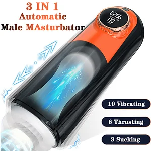 Helios - 3 In 1 Thrusting Sucking Vibration Automatic Male Masturbator