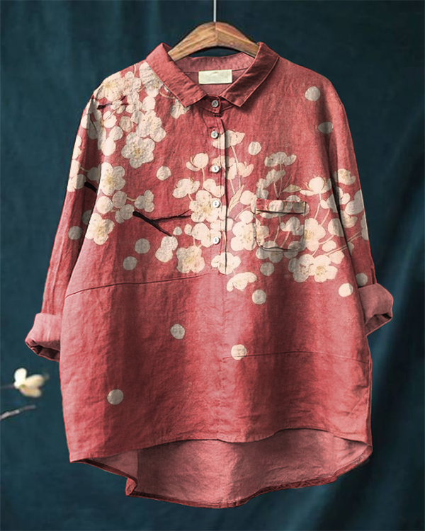 Ocean jurk 100% katoen - world of flowers - retro print