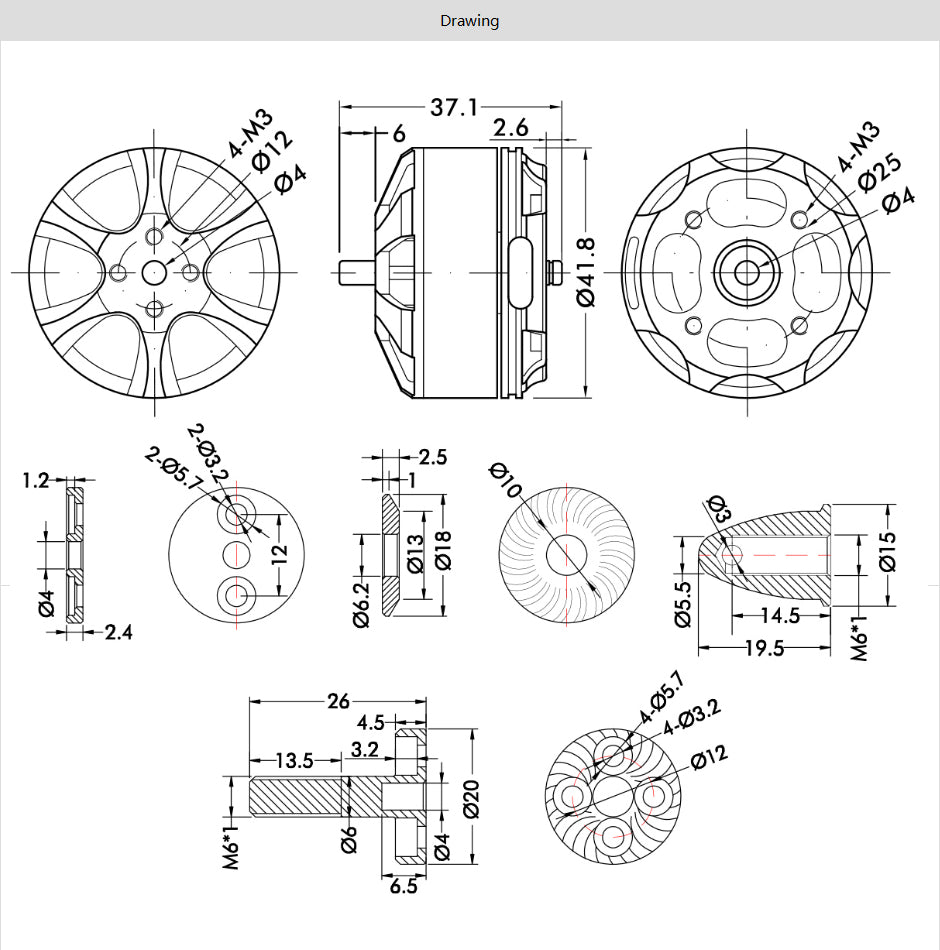 T-Motor MN3510 KV700 ドローン用ブラシレスモーター セット T-Motor MN3510 KV360 KV630 KV700 ブラシレスモーター 1.9 キロ