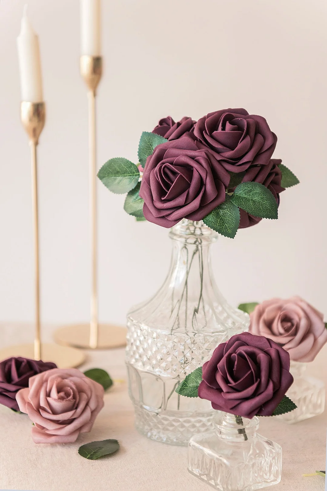 3" Foam Rose with Stem - 56 Colors