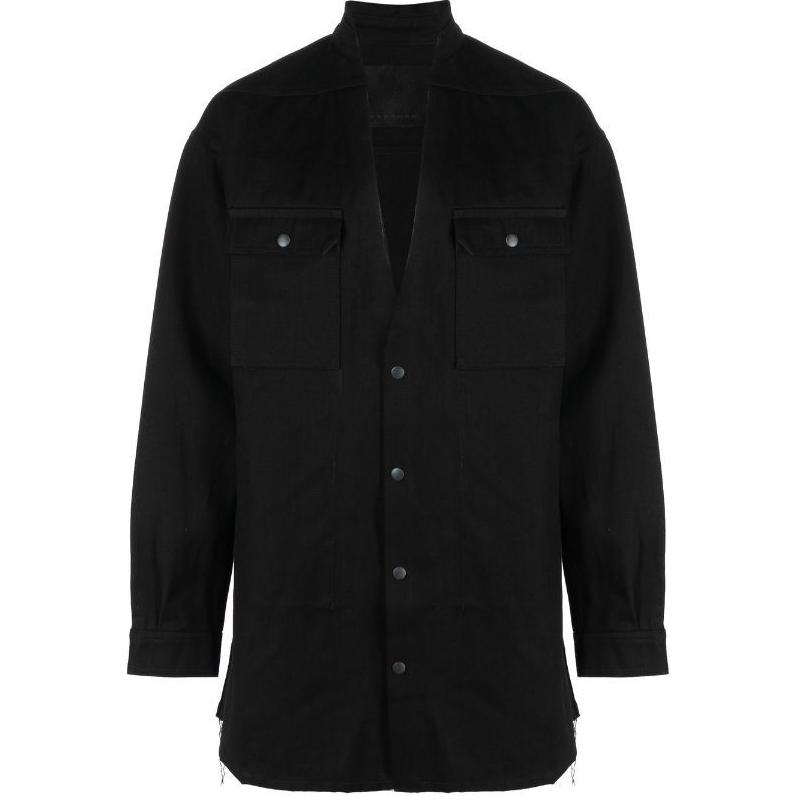 RICK OWENS Denim Jackets Men Black
