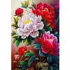Bead Embroidery - Partial Printed 9CT Peony Cross Stitch Kit(71x50 CM)