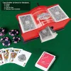 Manual Card Shuffler - 2 Decks Hand Cranked Mixing Machine to Shuffle Playing Cards Mixer Sorter for Poker, Rummy, etc.
