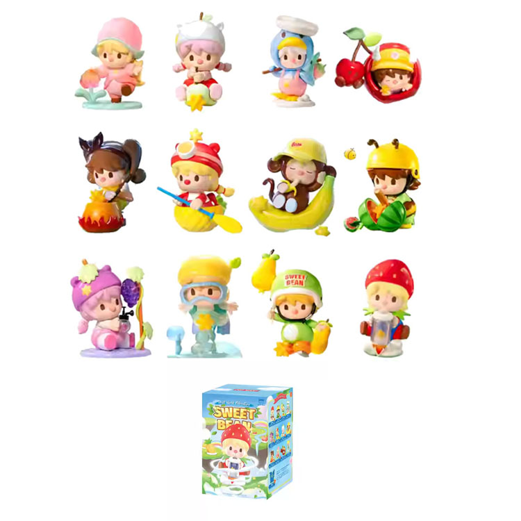 POP MART Little Sweet Bean Fruit Island Adventure Collection Blind Box Products Single Mystery Box/Full Box 12 Pcs