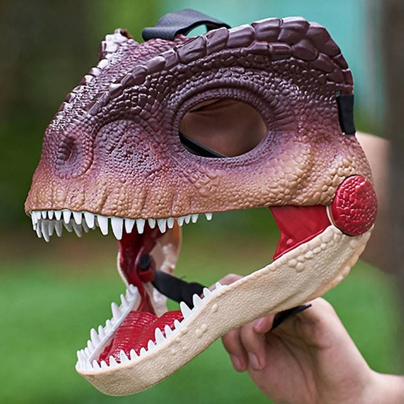 Halloween Electric Tyrannosaurus Rex/Velociraptor Head Set Sound And Light Cos Toy