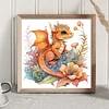 Diamond Painting -DIY Round Drill Orange Dinosaur
