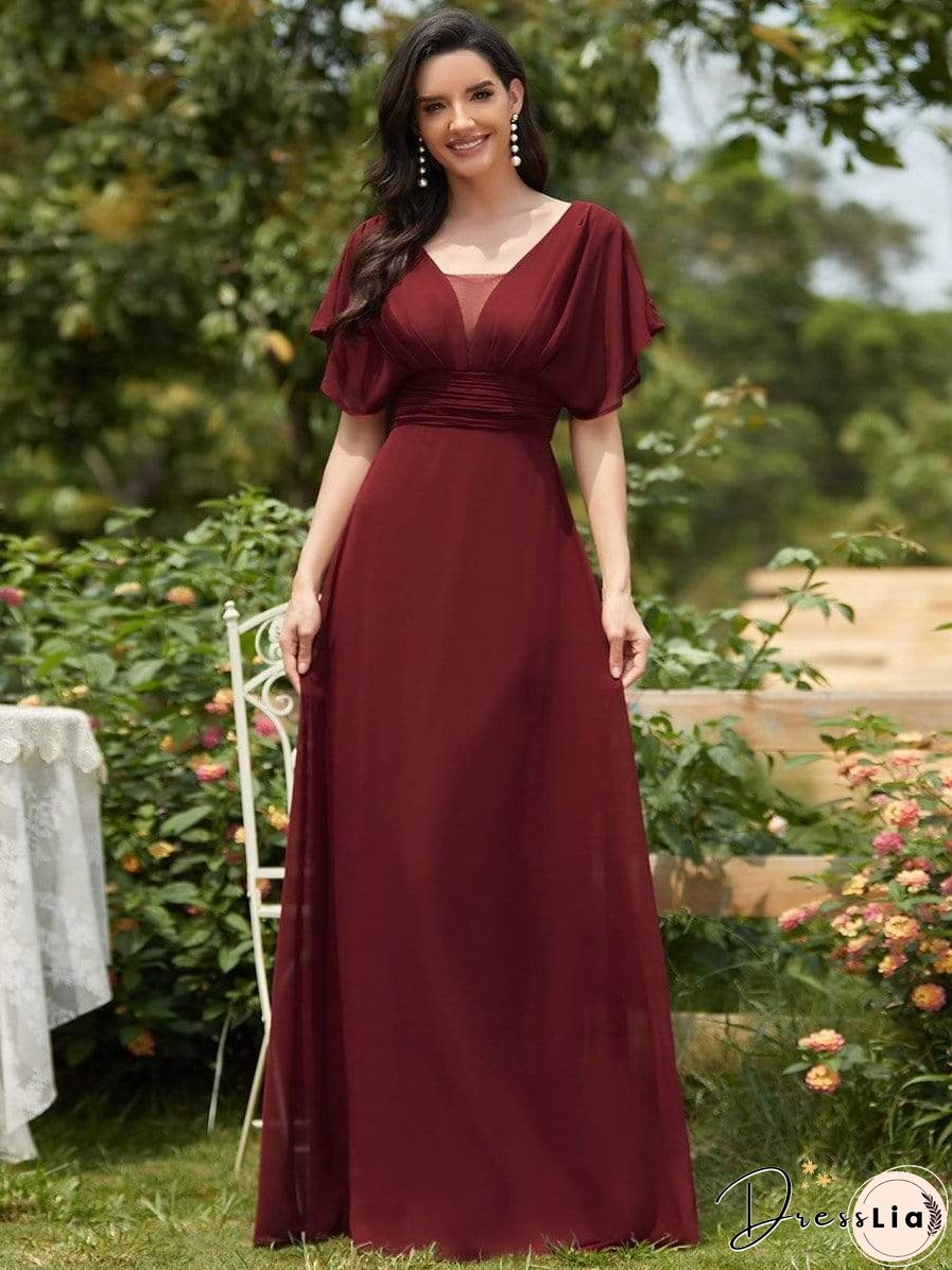 Flowy V-Neck Maxi Dress for Women