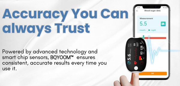 BQYOOM™ Advanced Laser Glucose Monitor – No Pricks, 99.9% Accuracy!