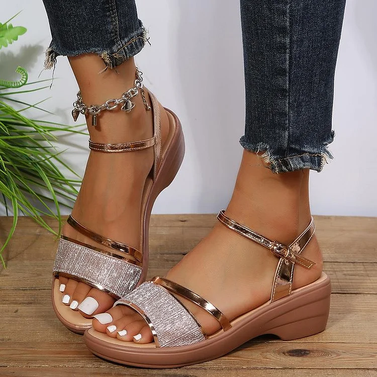 🔥Last Day Promotion 50% OFF - 2024 New Women's Open Toe Wedge Orthopedic Sandals