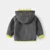Kid Baby Boy Thickened Coat Fleece Double Layer Zipper Coats