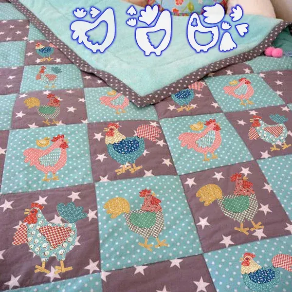 Patchwork Weekends Weekend Chicken Patchwork Quilting Template Set - With Instructions