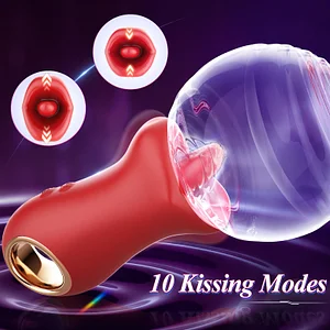 Handheld Rose Nibbler Bitting & Tongue Swinging Vibrator