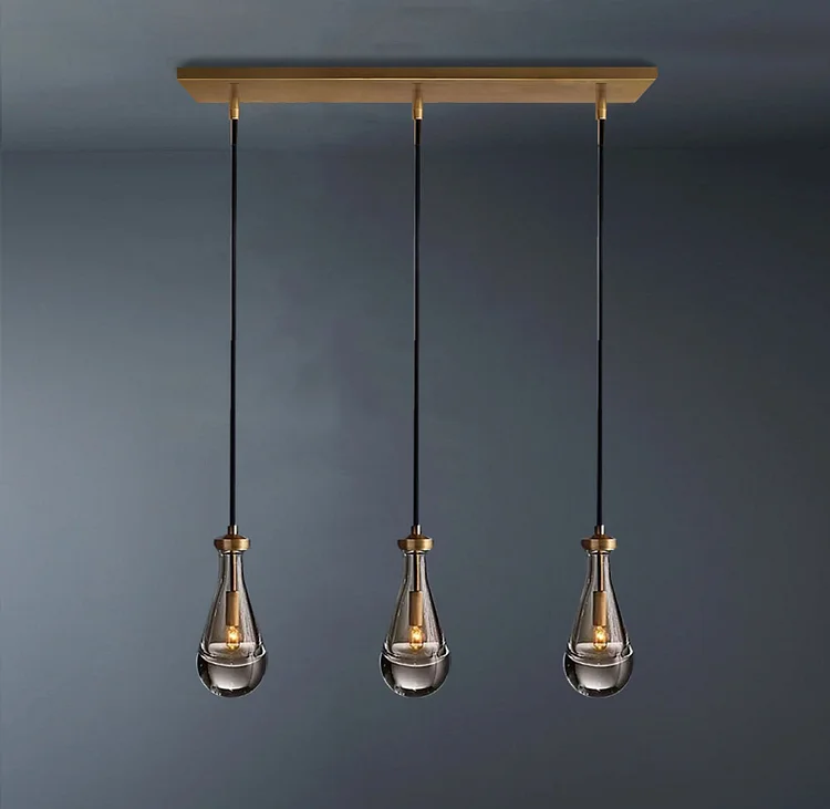 Rain Linear Cord Chandelier 3-Lights Vjlight