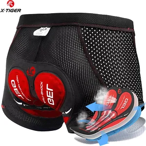 Men's Cycling Shorts Breathable Mesh Cycling Gel Pad Shockproof Underwear Gel Pad Shockproof