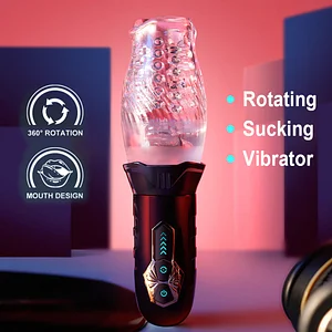 Rotating Male Masturbator Sucking Vibration Glans Trainer