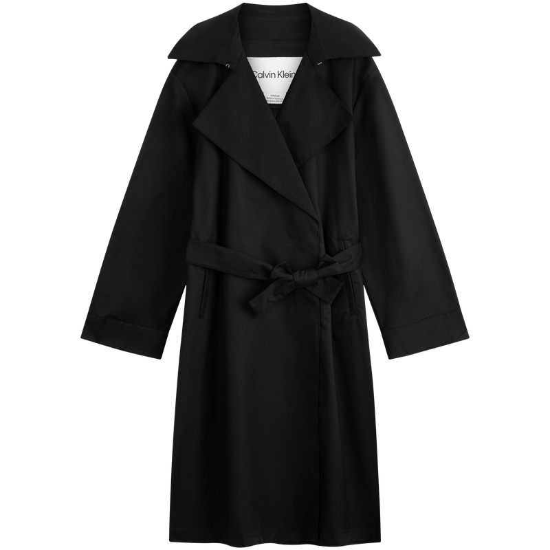 Calvin Klein Trench Coats Women's BAE-Space Black