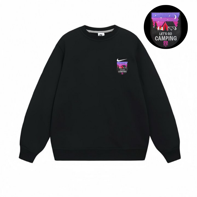 Nike Fleece Lined Thermal Pullover Long Sleeved Sweatshirt Unisex Black