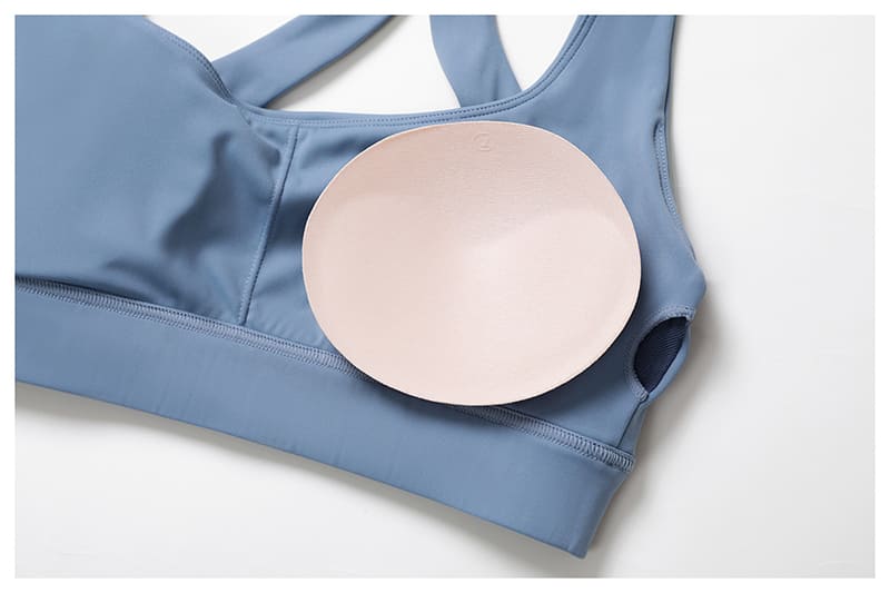 PASUXI Blue Detail Removable Padded Sports Bra