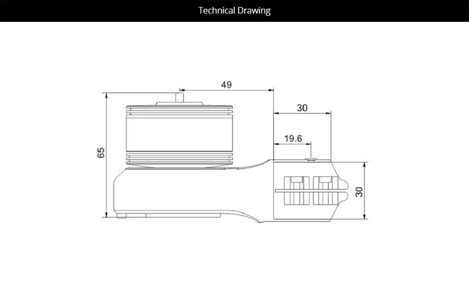 505-X Standard UAV Propulsion System Technical Drawing