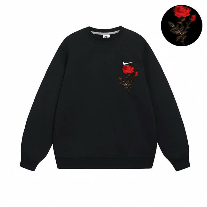 Nike Fleece Lined Thermal Pullover Long Sleeved Sweatshirt Unisex Black