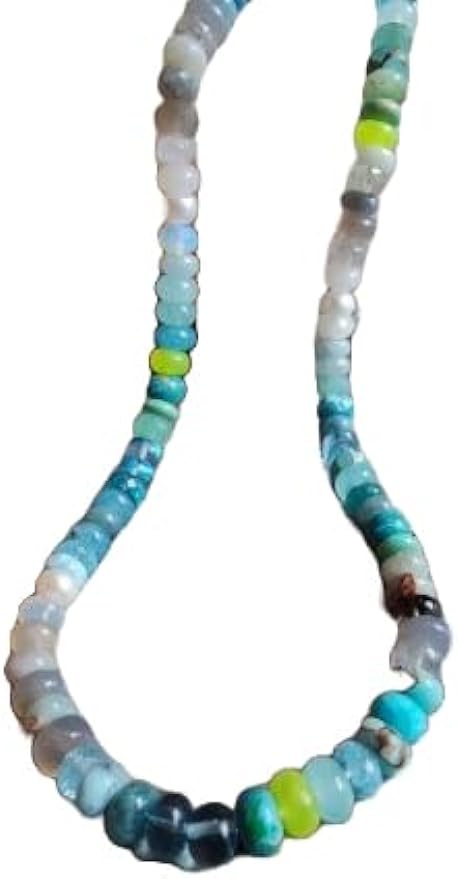 LKBEADS Natural Spring rain Necklace rondelle 4-6mm smooth 16inch Full strand Beads Jewelry Gemstone Necklace crystal healing energy stone Necklace for Women