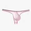 Ultra-thin sexy fully transparent ice silk seamless U convex thong