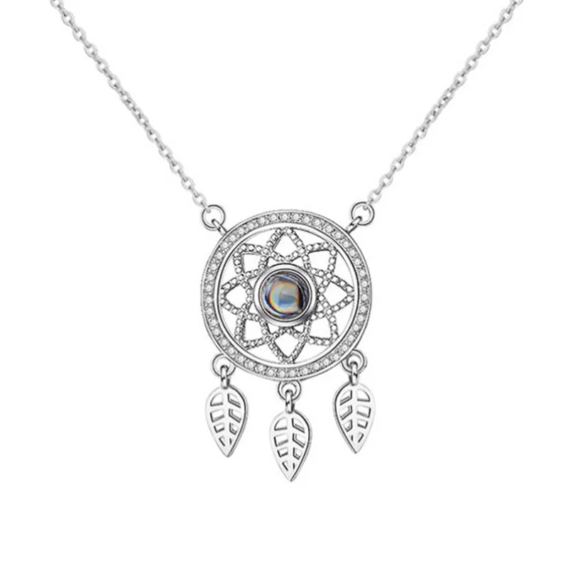 New Viral Dreamcatcher Projector Picture Custom Personalized Photo Necklace wetirmss