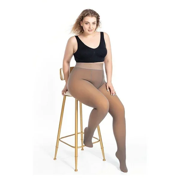 Flawless Legs Fake Translucent Warm Plush Lined Elastic Tights - BUY 1 GET 1 FREE(Add 2 Pcs To Cart)