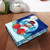 Diamond Painting Christmas Snowman Jewelry Collectables Storage Box for Xmas Holiday