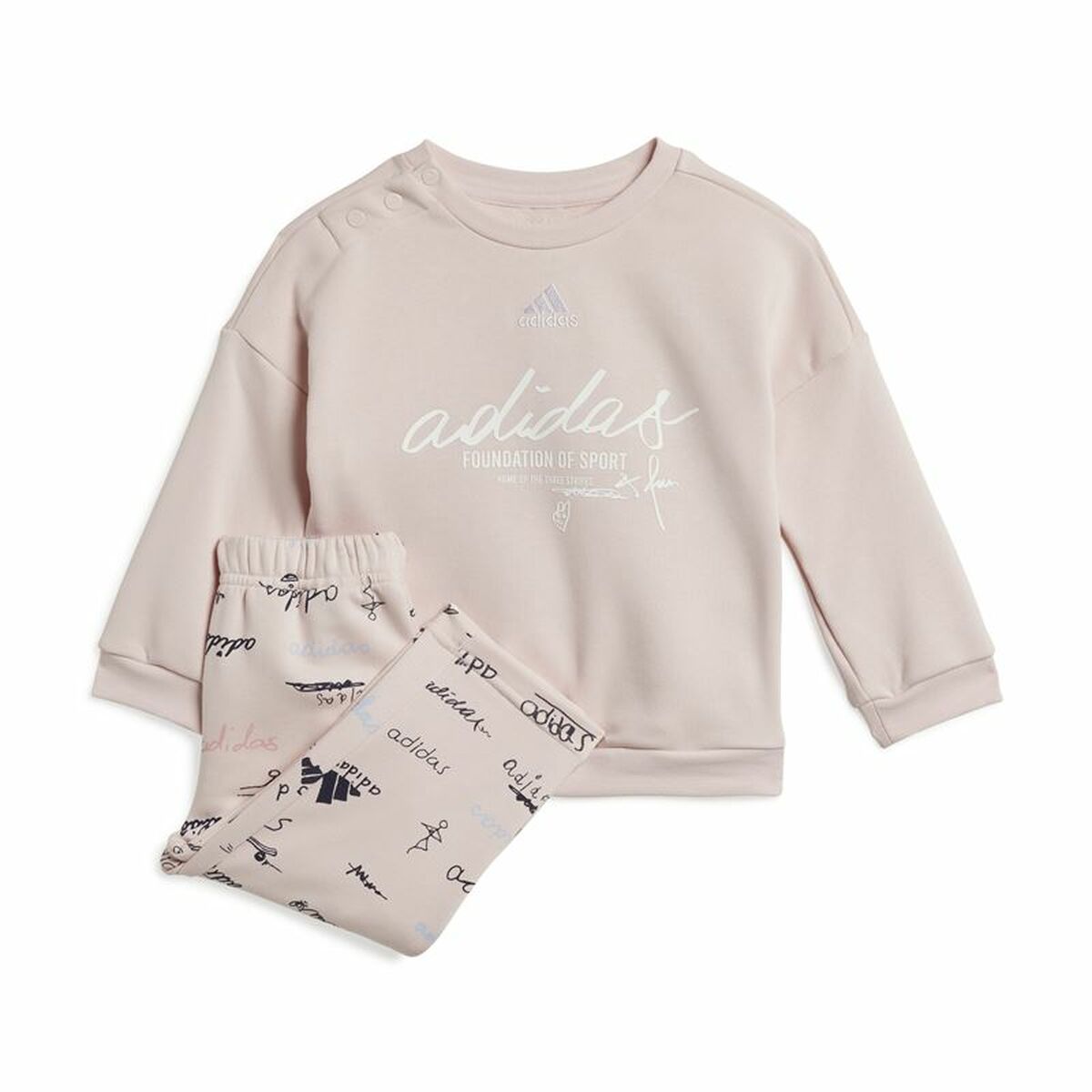 Children&rsquo;s Tracksuit Adidas Brand Love Jogger Pink