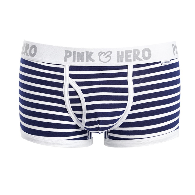 Men's Fashion Striped Cotton Boxer Briefs
