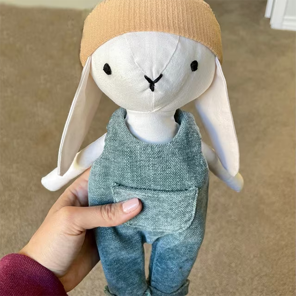 Memory Rabbit doll Sewing Templates Set & With Instructions