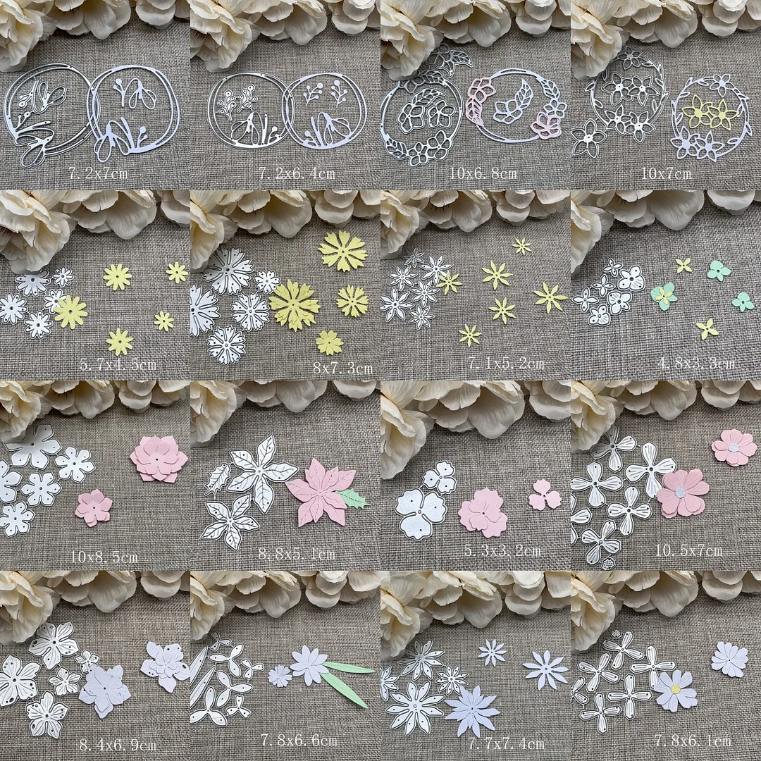 Nigikala flower leaf set Metal Cutting Dies Stencils For DIY Scrapbooking Decorative Handcraft Die Cutting Template Mold