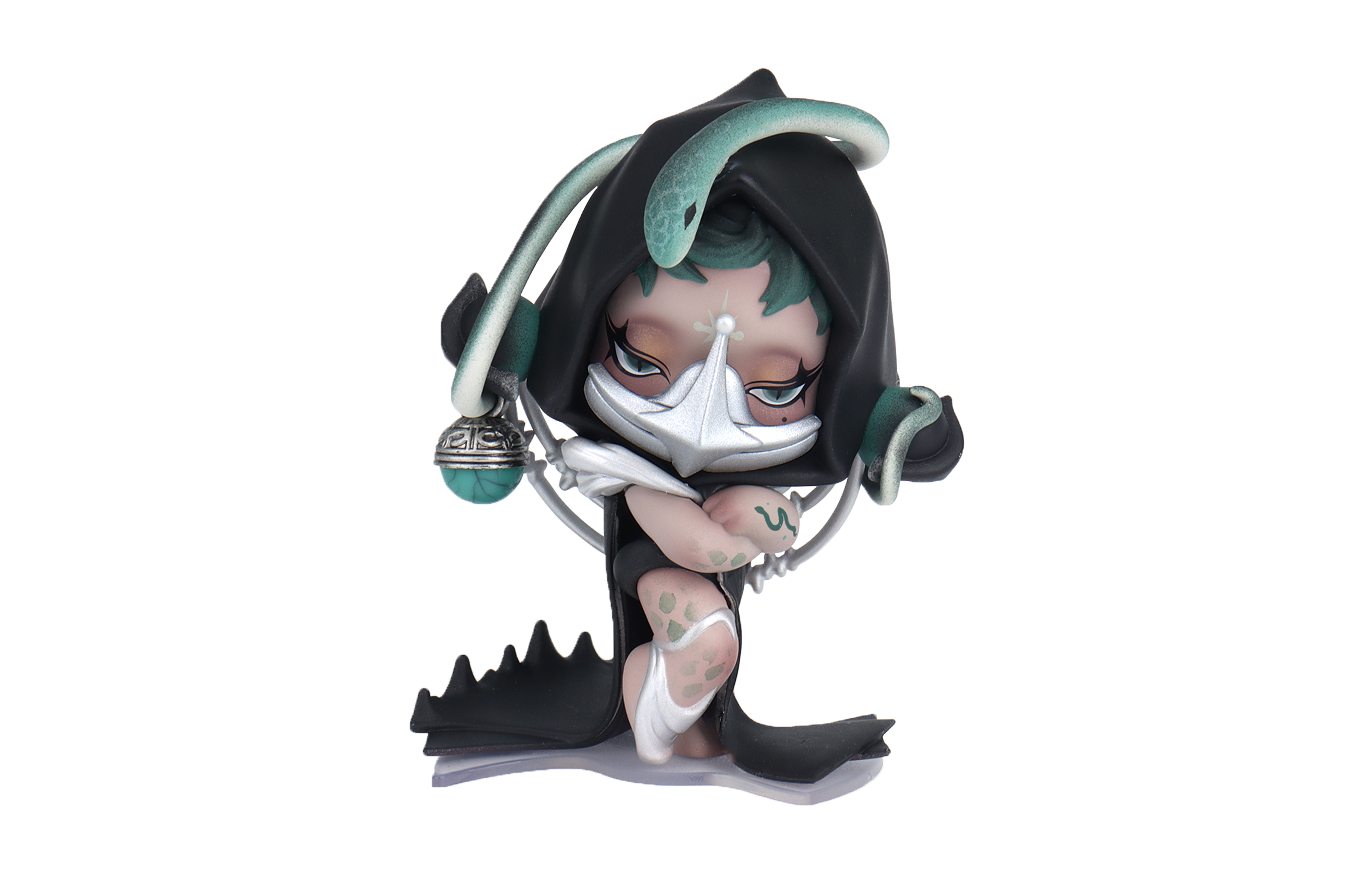 Modified Baby POP MART Medusa Snake Year Figure Mystery Box Hang Tag Box Skullpanda Voice 7cm-11cm
