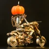 3D Mechanical Puzzles Pumpkin Knight Motorcycle Metal Model Kit Diy Halloween Son of the Dark Night Assemble Toys