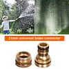 2 Pcs Faucet Fitting Brass Tap Quick Connector for Garden Tubing Car Washer Pipe