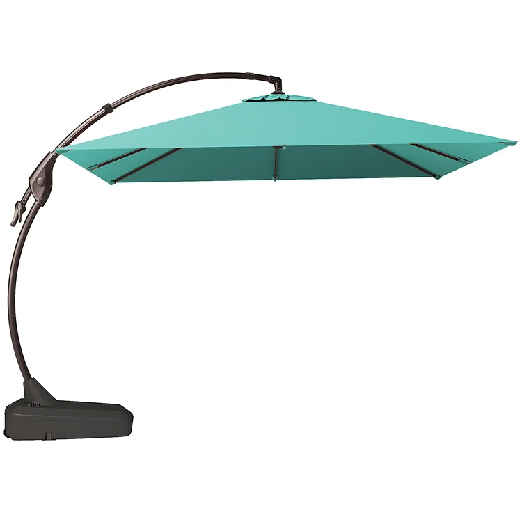 GRAND PATIO 10 FT Sunbrella Fabric Patio Umbrella Deluxe NAPOLI Curvy Umbrella Offset Umbrella